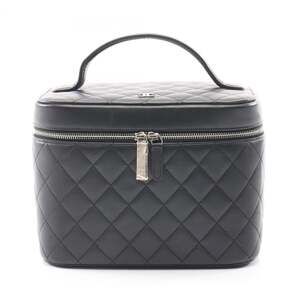 CHANEL Black Lambskin Leather Bag